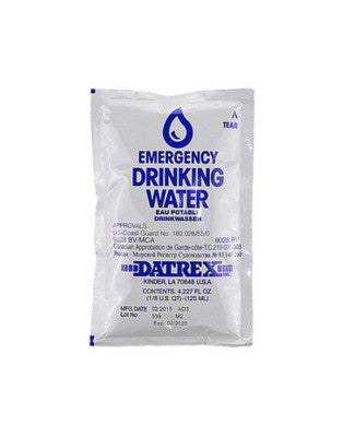 125ml Water Rations (Datrex or SOS Brand) - EarthquakeKit.ca