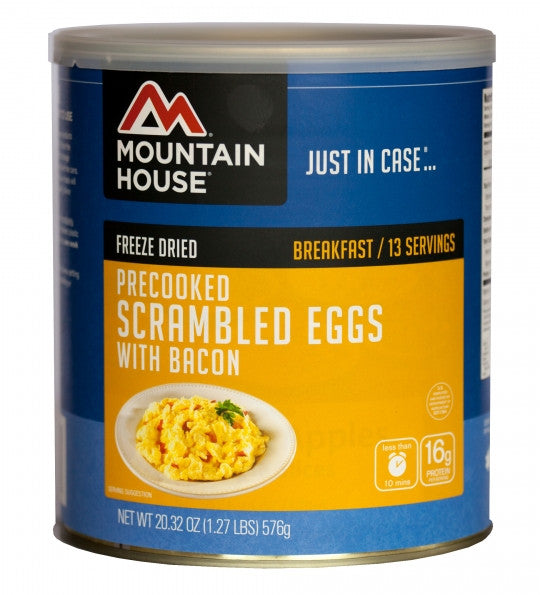Mountain House ® Scrambled Eggs with Bacon (13-16 Servings) - EarthquakeKit.ca